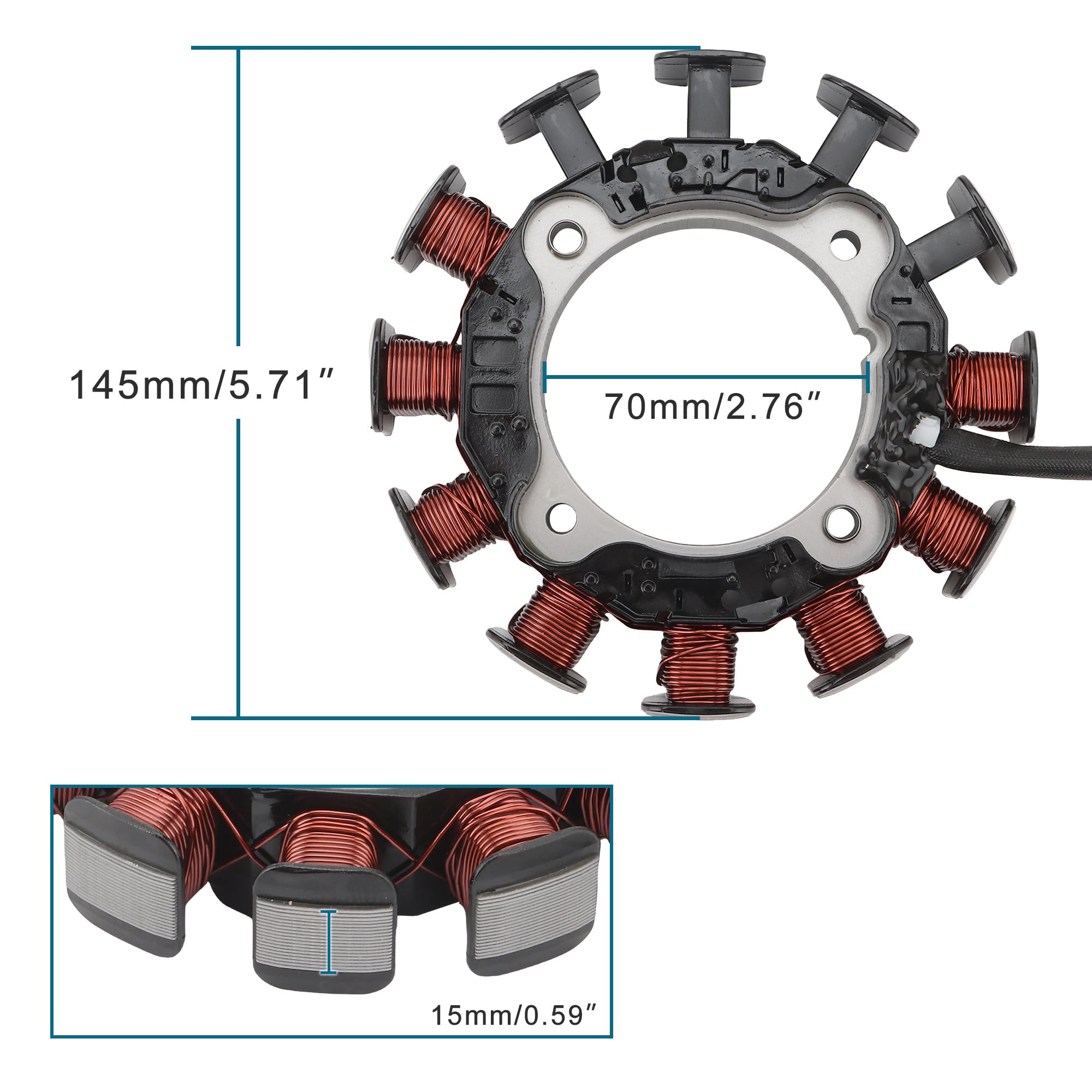 GOOFIT 12 Bobina 2 Bobina De Encendido Del Magnetoestador Del Generador De Alambre Reemplazar Para GX630 GX630R GX630RH GX660 GX660R GX660RH GX690 GX690H