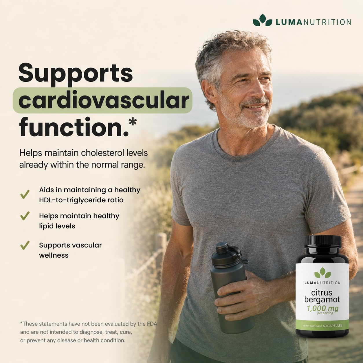Luma Nutrition Citrus Bergamot 1000mg Supplement - 60 Capsules — Amazon image 3
