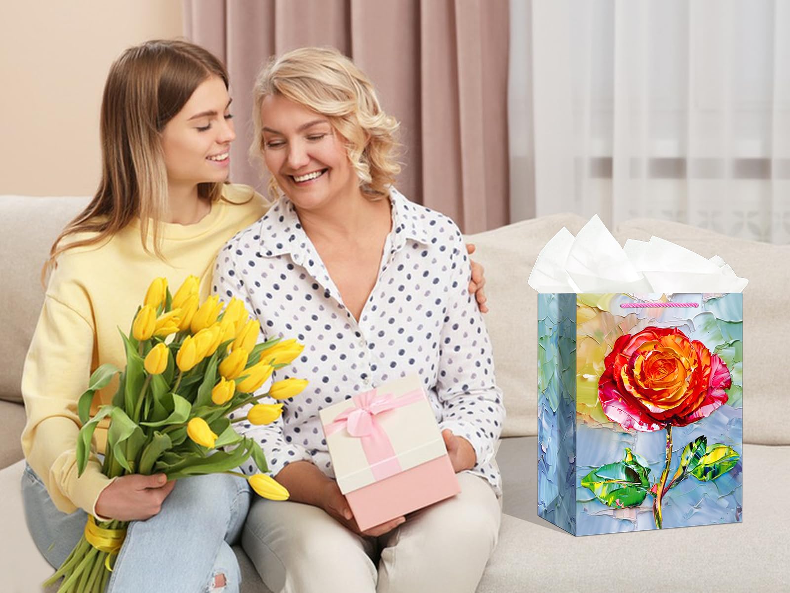 Sacs Cadeaux De Taille Moyenne Pour Cadeaux, Sacs à Fleurs