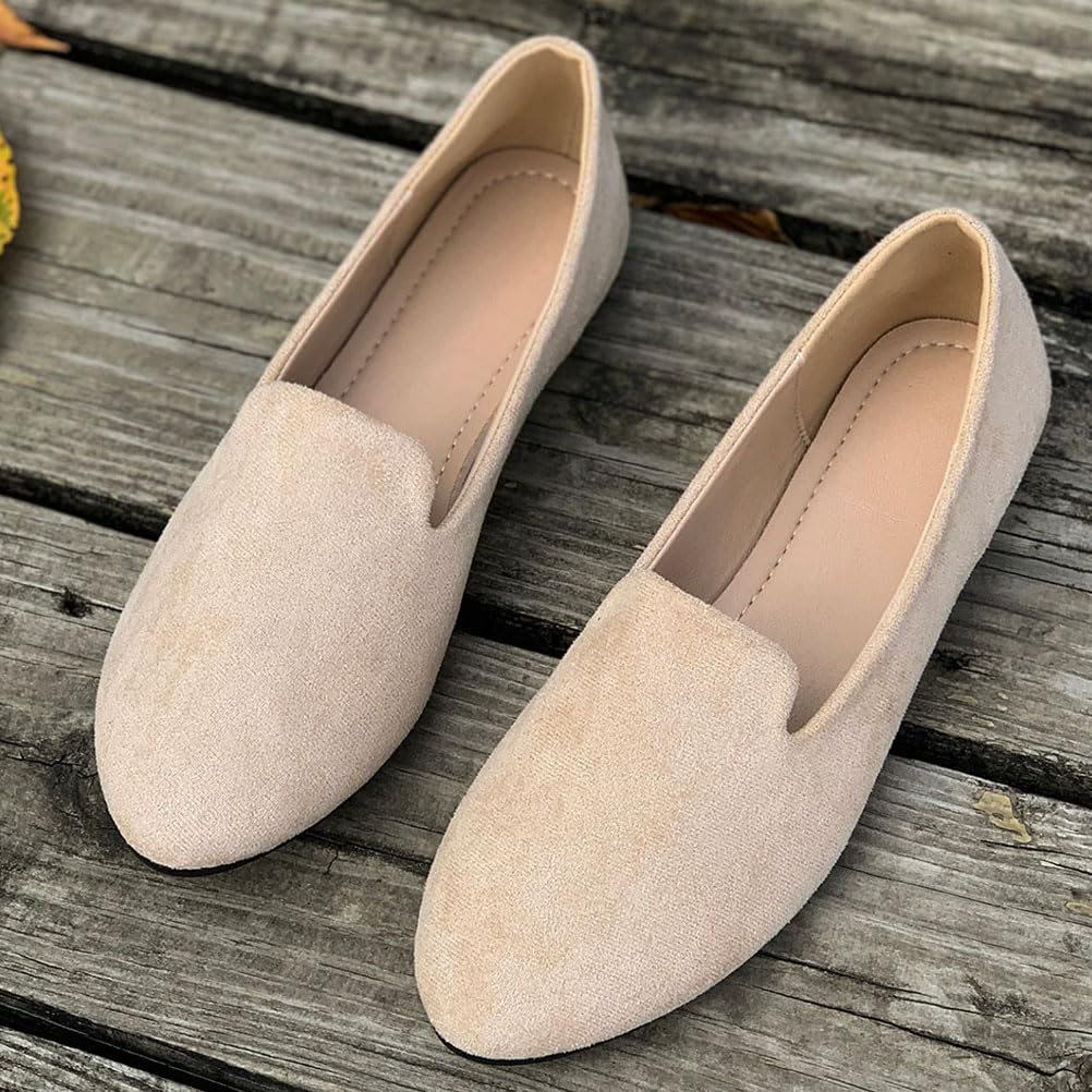 Onsoyours Femmes Suede Mocassins Chaussures Plates Été Loafers Confortables à Enfiler Pantoufle Mocassins Chaussures à Bout Pointu Mocassins de Couleur Bonbon