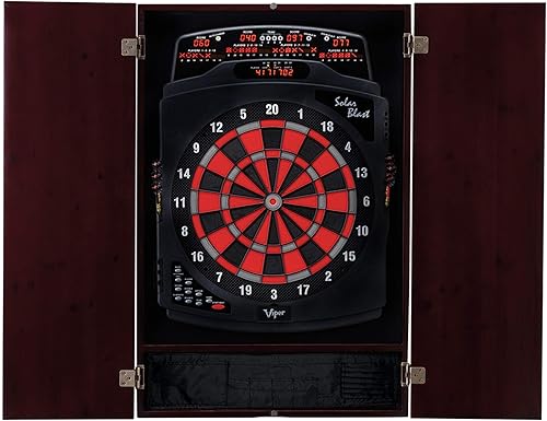 Viper Solar Blast - Diana de dardos electrónica, gabinete de canela metropolitana y paquete de luz de diana Shadow Buster