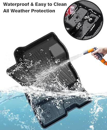 Vista 24 de Powerty Alfombras resistentes para BMW X3 2018 a 2024 y BMW X4 2019 a 2024, a medida para accesorios de X3 y X4, de elastómero termoplástico 3D