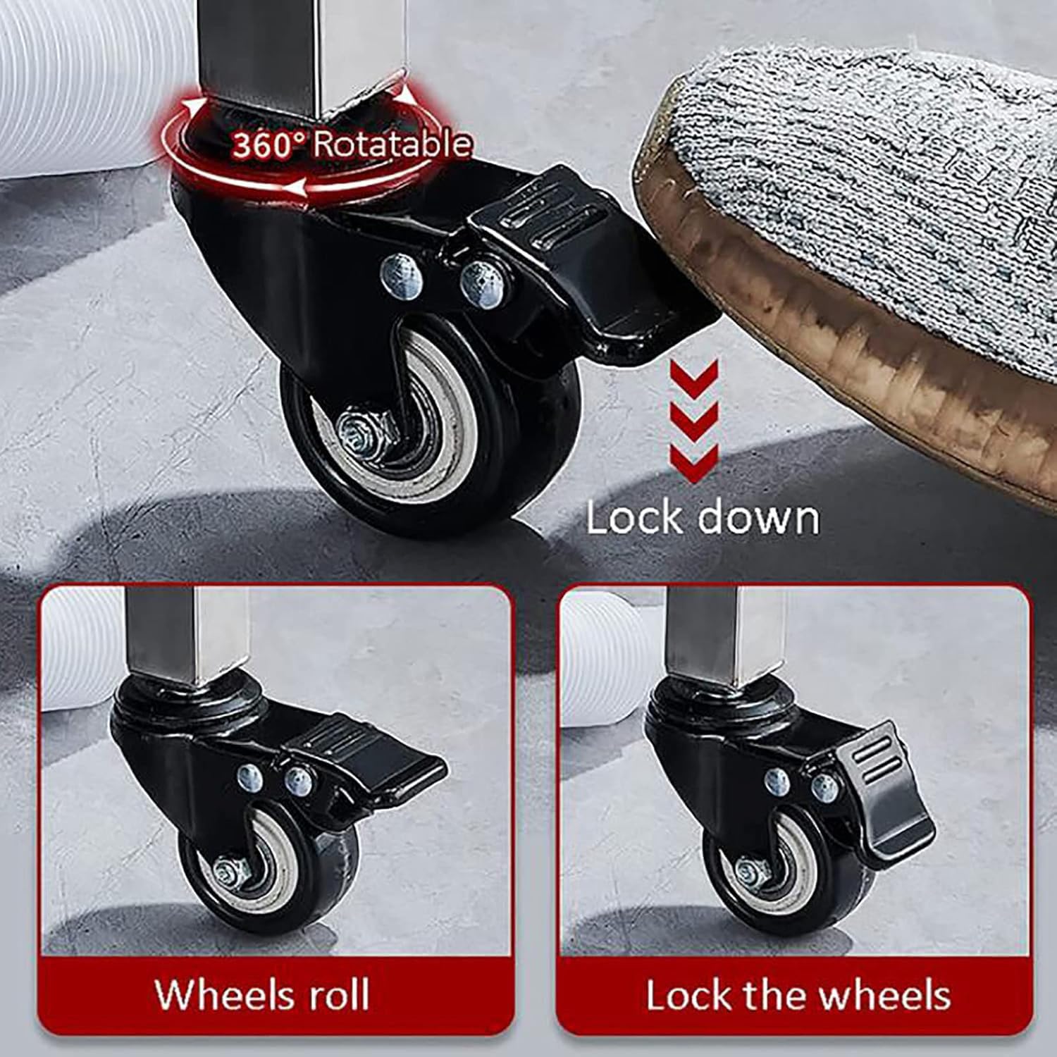 Fregadero de fregona comercial con rodillo de 26 cm de profundidad, fregadero extraíble para fregona de suelo, fregadero de una sola cubeta para lavandería, patio, drenaje incluido
