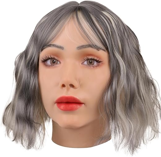CRRCLSY Soft Silicone Realistic Female Full Face Can Make up Mask for Crossdresser Transgender