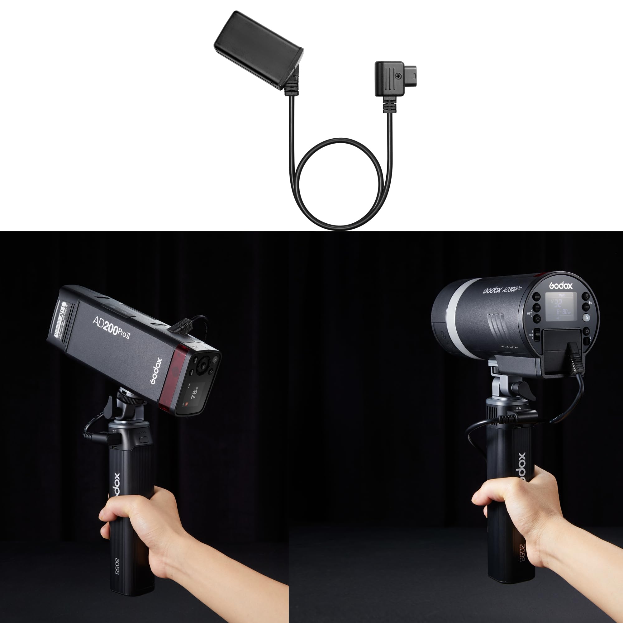 Amazon | Godox ダミーバッテリー電源ケーブル AD200Pro II AD200Pro 