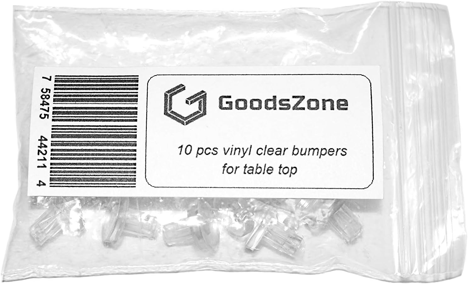GoodsZone 10/Pack Glass Table Top Bumpers Vinyl Clear Pads Spacers for Patio Furniture Indoor Outdoor for 1/4" Inch Hole