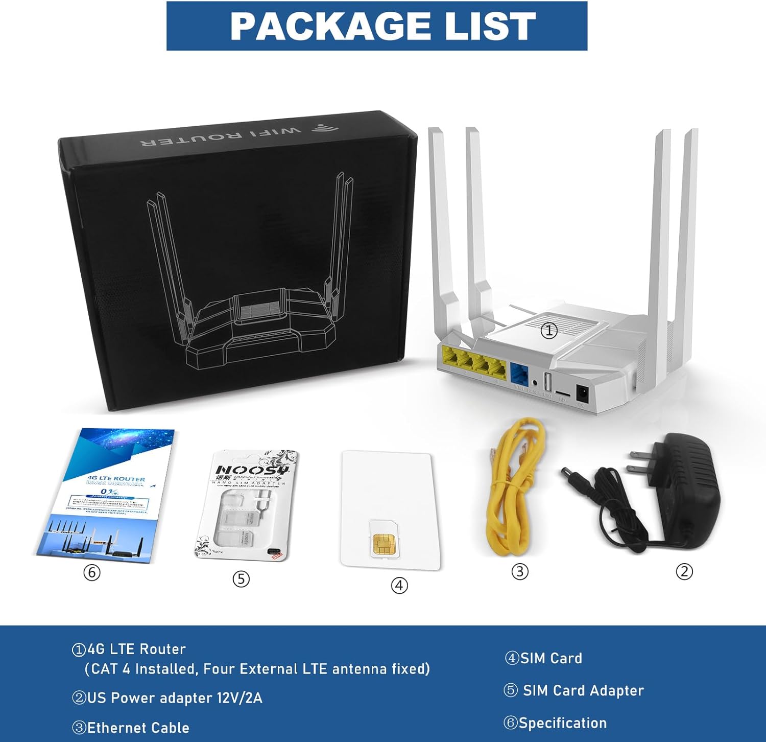 ZBT AC1200 4G LTE Router with SIM Card Slot, Unlocked Cat4 150Mbps Dual Band WiFi Router, Quectel EC25A North America Bands, Gigabit 1WAN+4LAN, USB Storage, OpenWrt, for Home, Apartment, Office