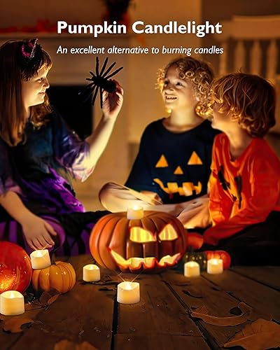 Miniatura 55 de Homemory - 12 velas de té LED, sin llama, a pilas, duran más de 200 horas, falsas, eléctricas, ideales como vela votiva, para aniversarios, centros