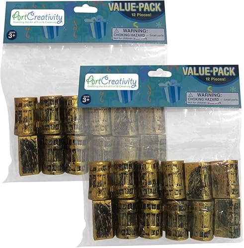 Miniatura 7 de ArtCreativity Mini cofres del tesoro pirata, juego de 24, cofres de plástico de 1.5 pulgadas con un acabado dorado, suministros geniales de fiesta