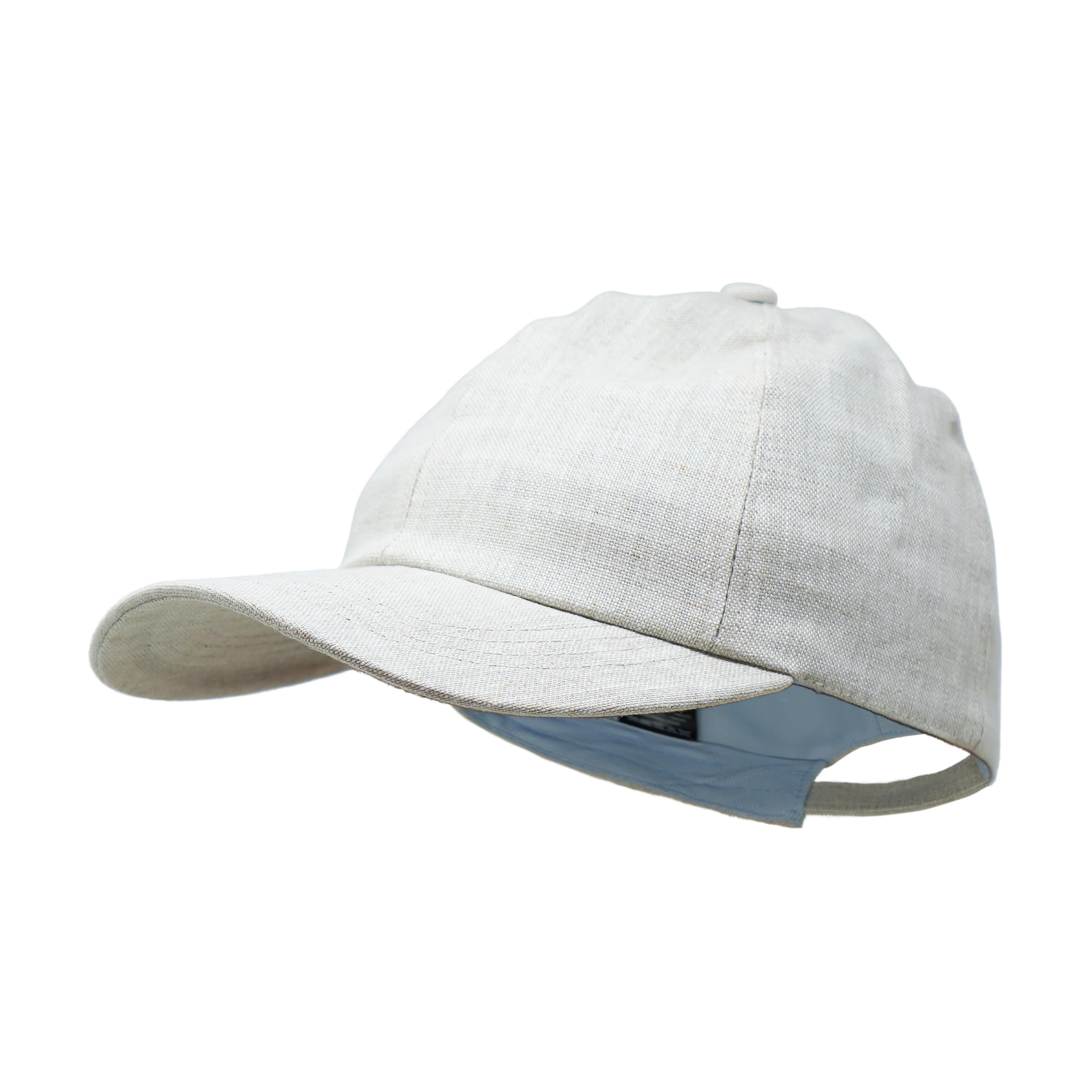 Borges & Scott Lniana czapka z daszkiem z regulowaną klamrą, unisex, jeden rozmiar, lekka męska czapka premium ze 100% bawełnianą podszewką w jodełkę - klasyczna pakowalna oddychająca czapka