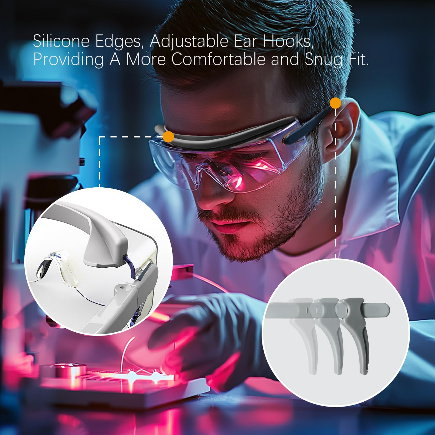 Gafas de protección ocular láser de CO2 | Gafas de seguridad de longitud de onda de 9000 nm-11000 nm / 10600 nm | Gafas protectoras OD 5+ | Tecnología de filtrado de absorción | Ideal para