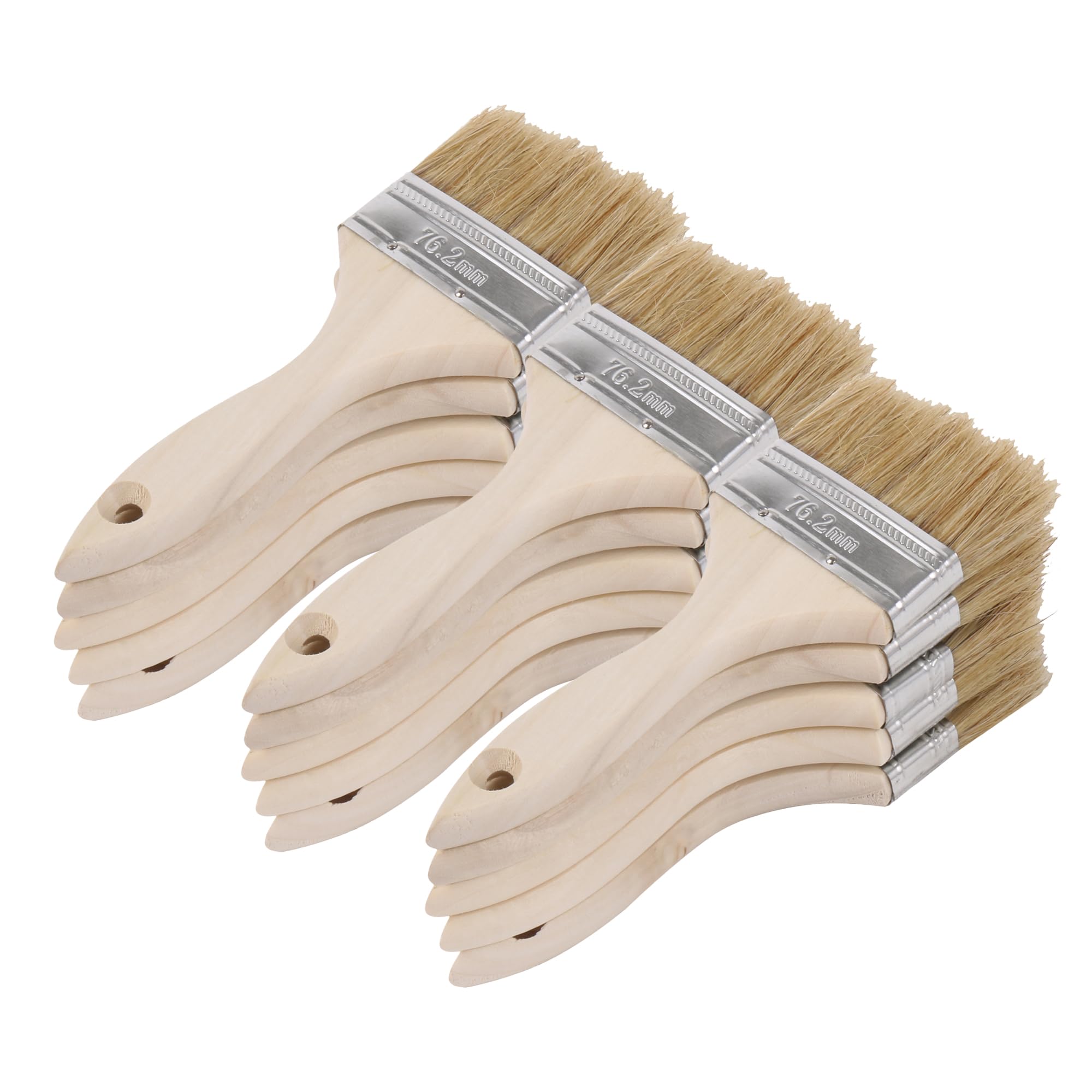 Pincel plano con mango extendido para pintor profesional de 3 pulgadas, paquete de 15