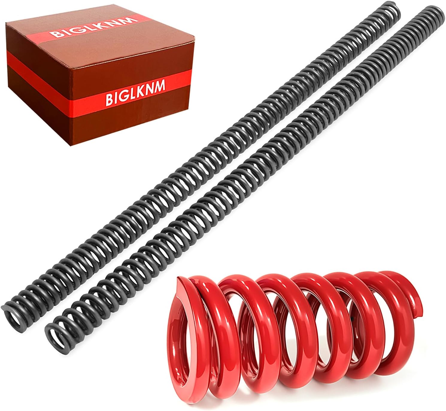 Front Fork & Rear Springs Kit fit for XR100R CRF100F CRF125FB Big Wheel 1987-2004, Heavy Duty Motorcycle Springs