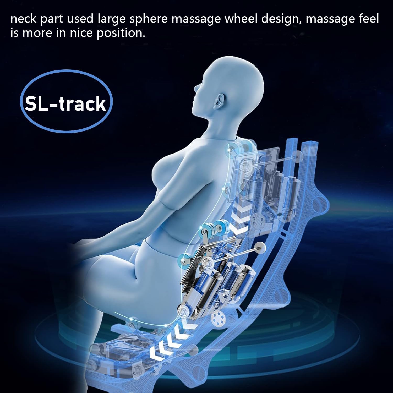 Ball & Cast Massage Chair Full Body with Massage Manipulator,Track Sliding Zero Gravity Multifunction Massage Chair,Ergonomic Design,Suitable for Home Office