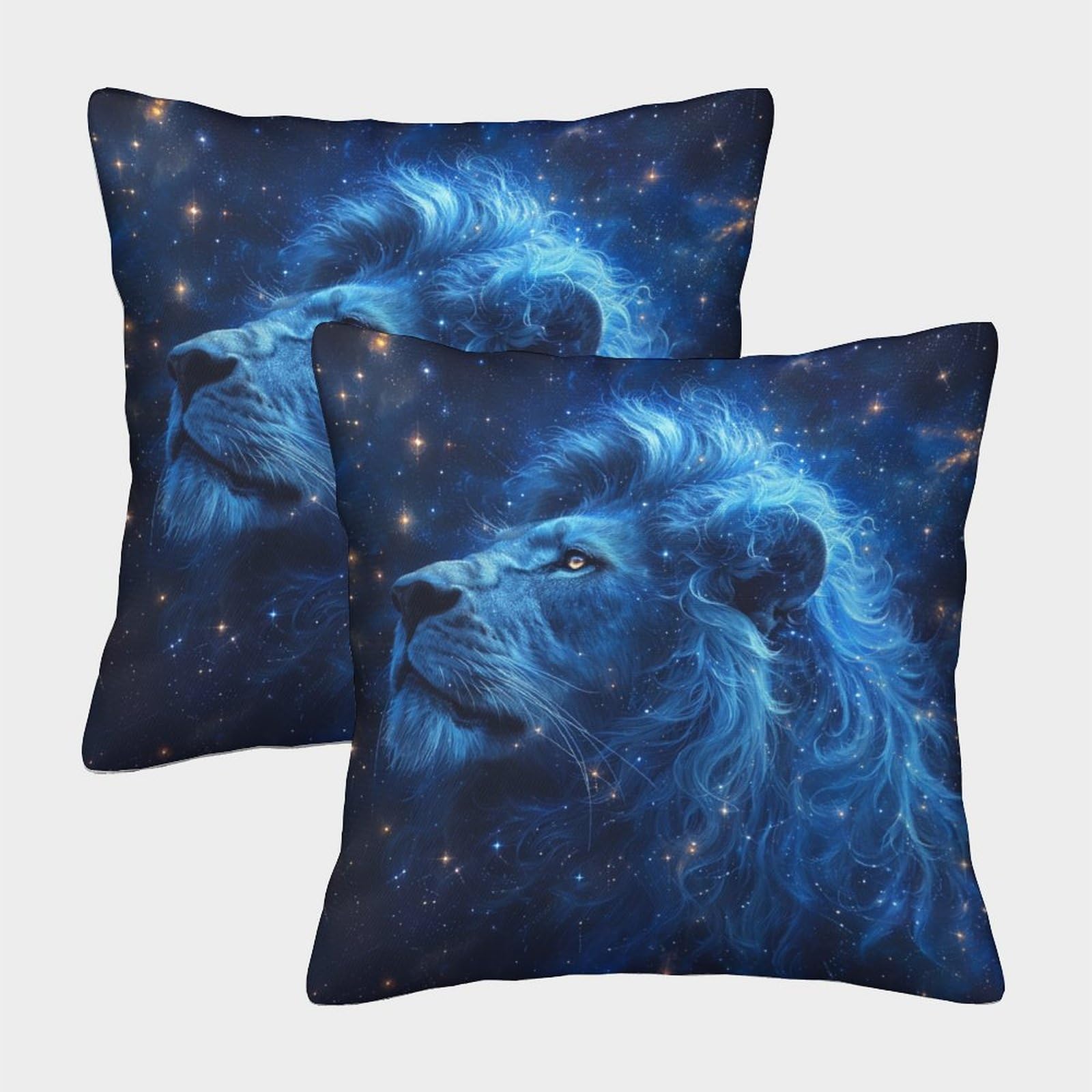 ZYGAOKDD Blue Leo 3d Throw Pillow Cover Throw Pillow Cover Polyester Cushion Cover 50x50cm