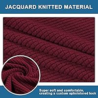 Vista 4 de FUANGUI Fundas otomanas estampadas, funda otomana rectangular elástica, protector de muebles, reposapiés, funda para taburete con parte inferior