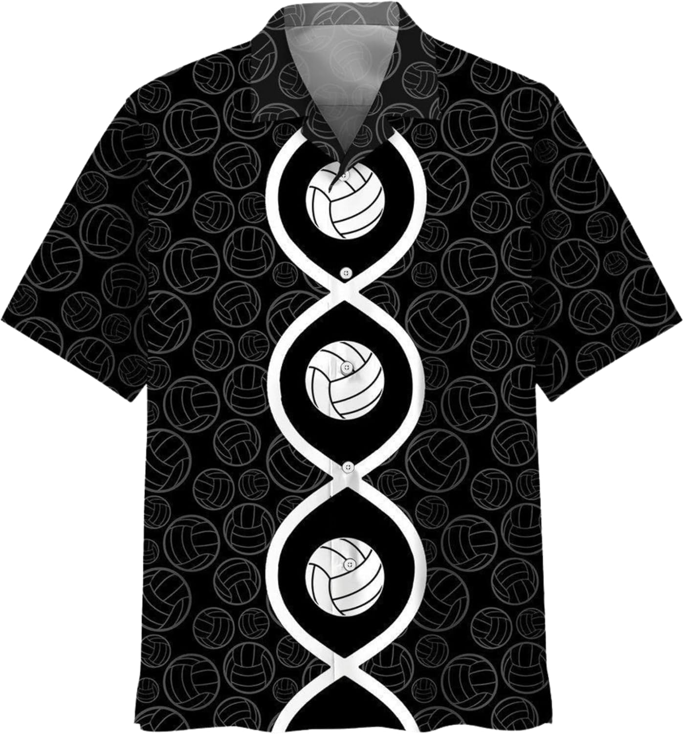 Sport Pattern Hawaiian Shirts for Men Women, Sport Team Hawaiian Summer Short-Sleeve Casual Relaxed-Fit Button-Down