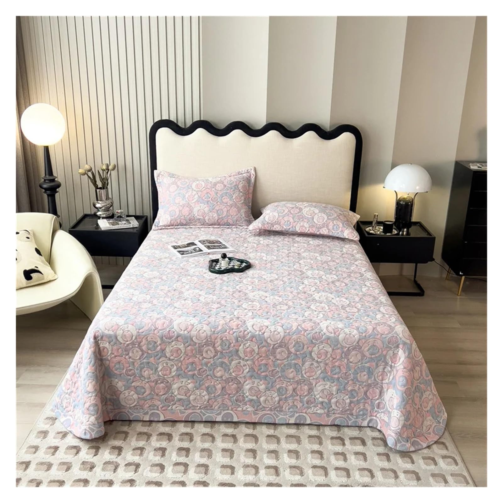 Couvre-lit anti-acariens en coton double couche pour grand lit satelas