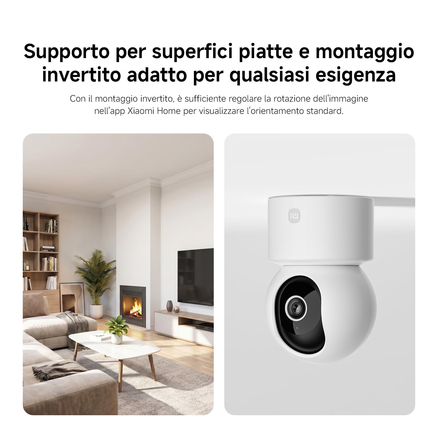XIAOMI C302 Indoor WiFi Camera 2K (3MP) with Privacy Shield, 360° Vision Camera, AI Detection of Baby/Pets, Two-Way Audio, Ultra-Colors in Very Low Light, Alexa