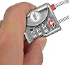 Yale YTP1/32/119/1 Encrypted Padlock with Control Indicator (TSA Approved), Gray