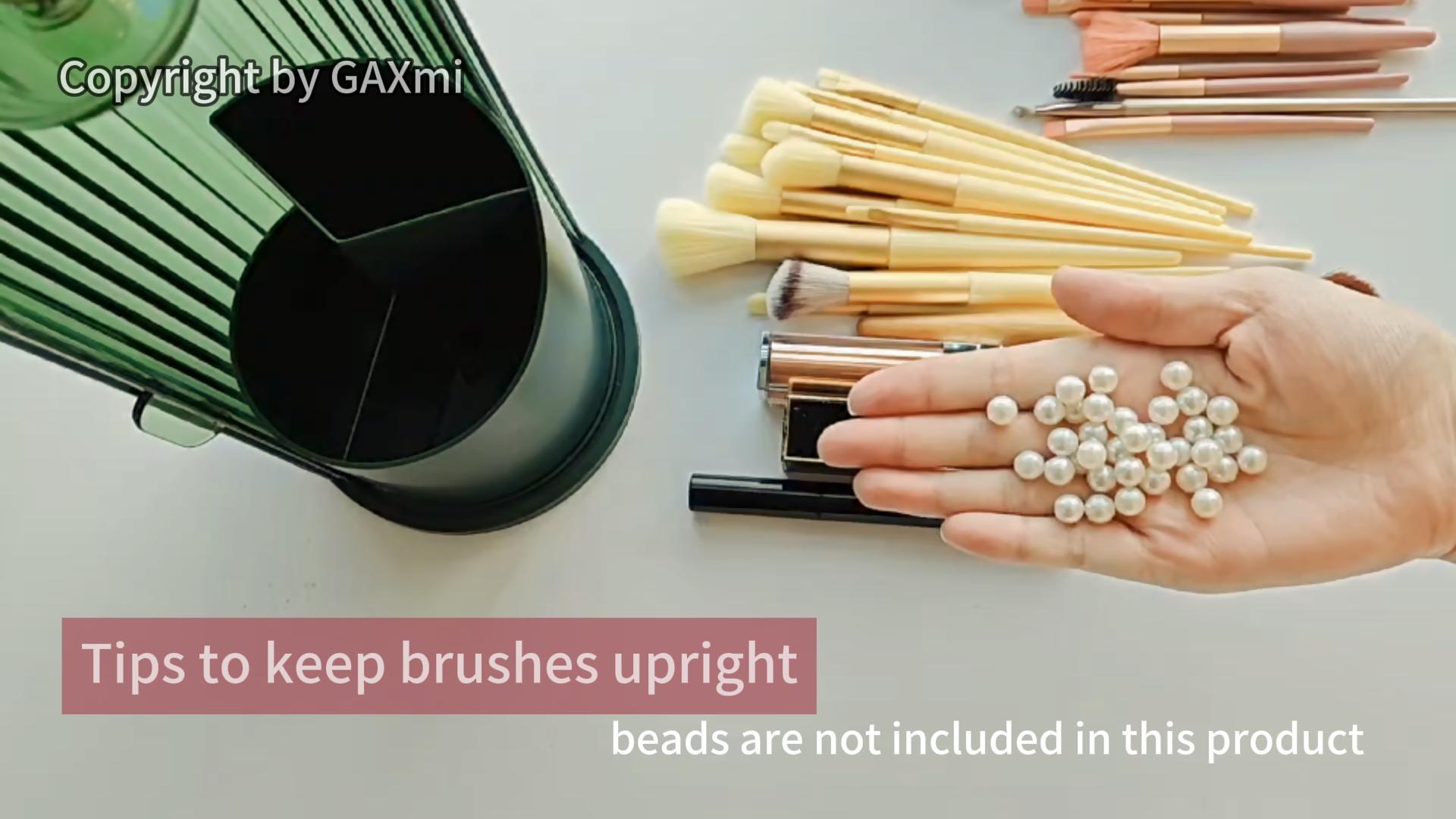 Amazon.com: GAXmi Makeup Brush Holder with Lid Rotating Cosmetic