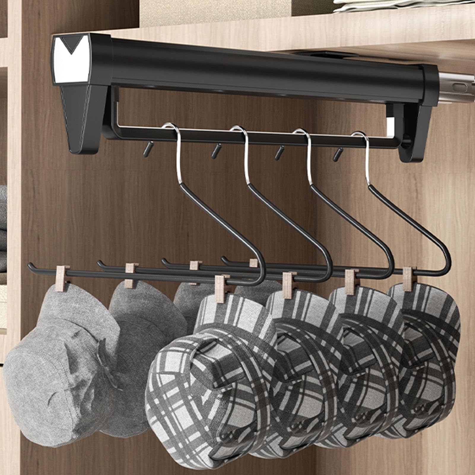 Appendiabiti Estraibile, Barra Appendiabiti Regolabile per Armadio, Ideale per Risparmiare Spazio in Camera da Letto e Lavanderia (56 cm)