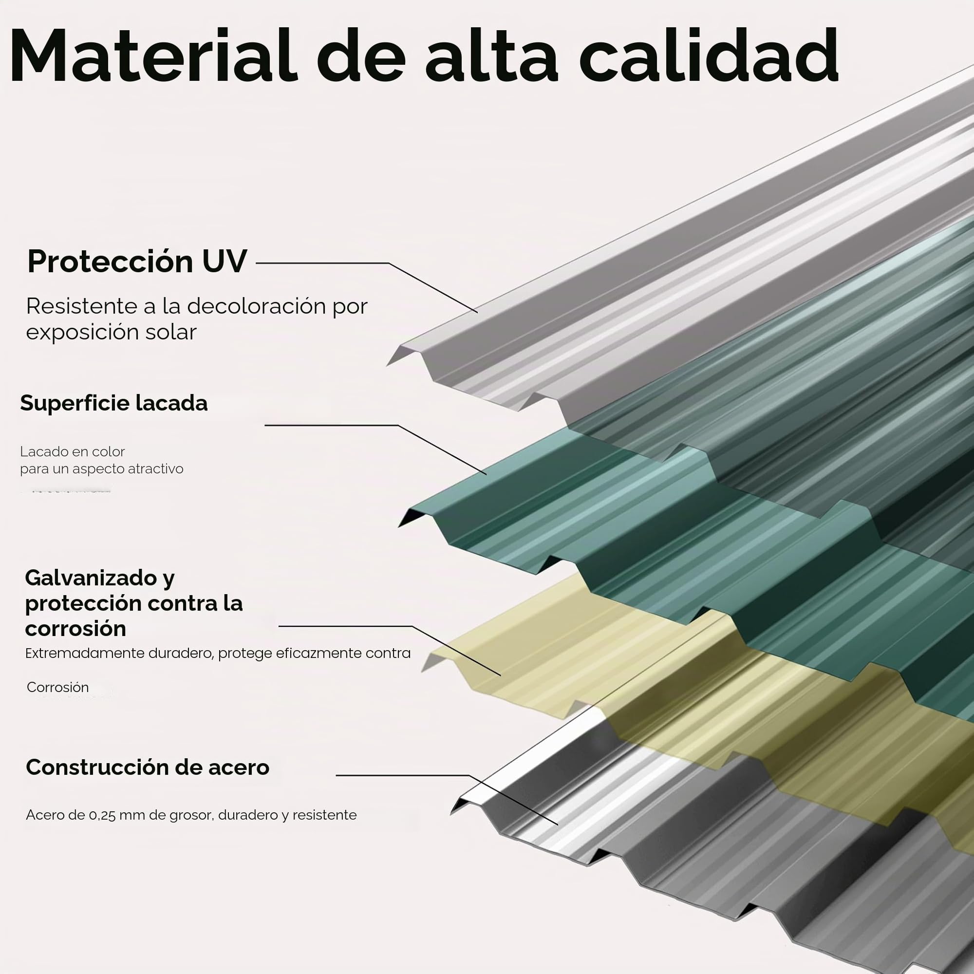 ACXIN 12 láminas perfiladas trapezoidales de 129,5 x 45 cm = 7 m², galvanizadas, placas onduladas, chapa de acero galvanizado, para cobertizo y cochera, con tornillos y guantes de montaje, color verde
