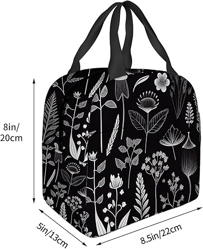 Miniatura 2 de Rportable - Lonchera para mujeres y hombres, aislada, reutilizable, para oficina, trabajo, picnic, playa, bonita bolsa de almuerzo con patrón