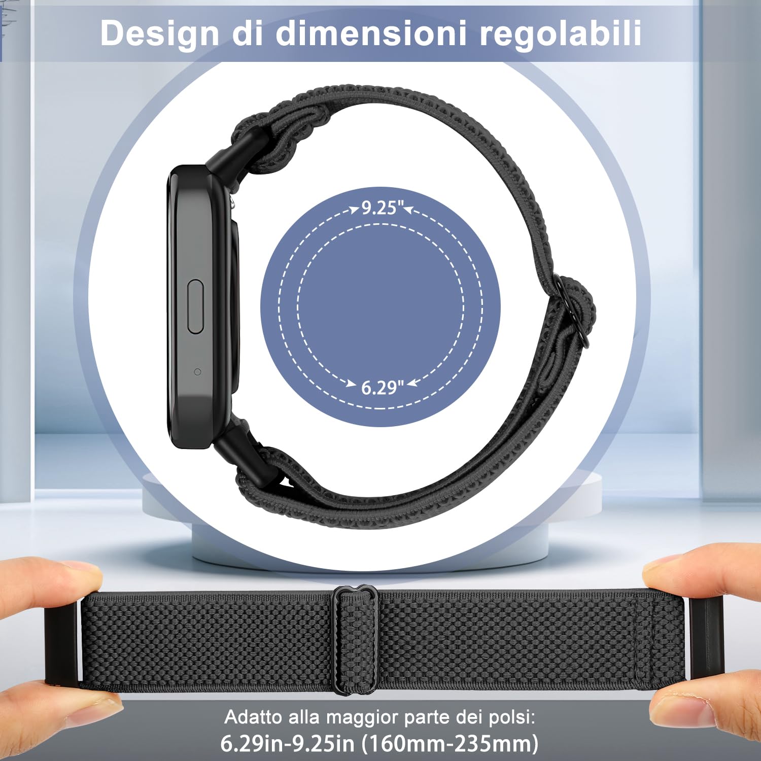 SHIJZWD Fascia elastica per orologio compatibile con Xiaomi Redmi Watch 3 Active, cinturino di ricambio in nylon per orologio sportivo compatibile con Xiaomi Redmi Watch 3 Active