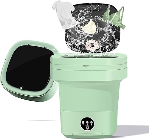 Lavadora portátil, mini lavadora plegable de gran capacidad mejorada de 11 litros, pequeña lavadora para apartamentos, viajes, lavandería, camping,