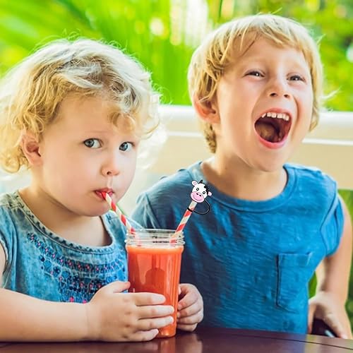 Miniatura 2 de TAOHUAJIANG Stanley - Cubierta de paja de vaca, 2 unidades, con cadena de copas, cubierta de paja de vaca, fundas de pajilla, cubiertas de paja de