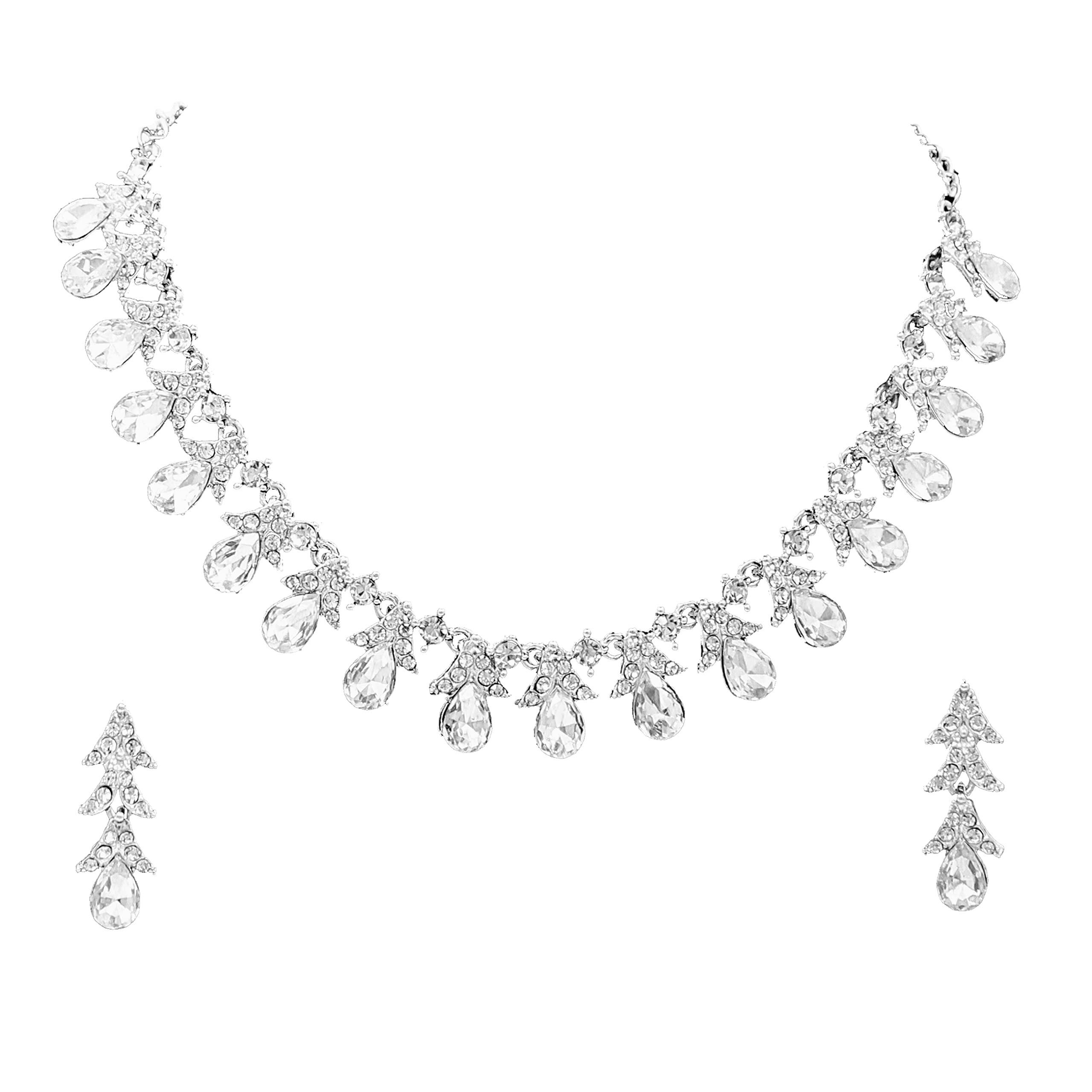 SAIYONIGold Plated Austrian Diamond Choker Necklace With Earring Jewellery Set