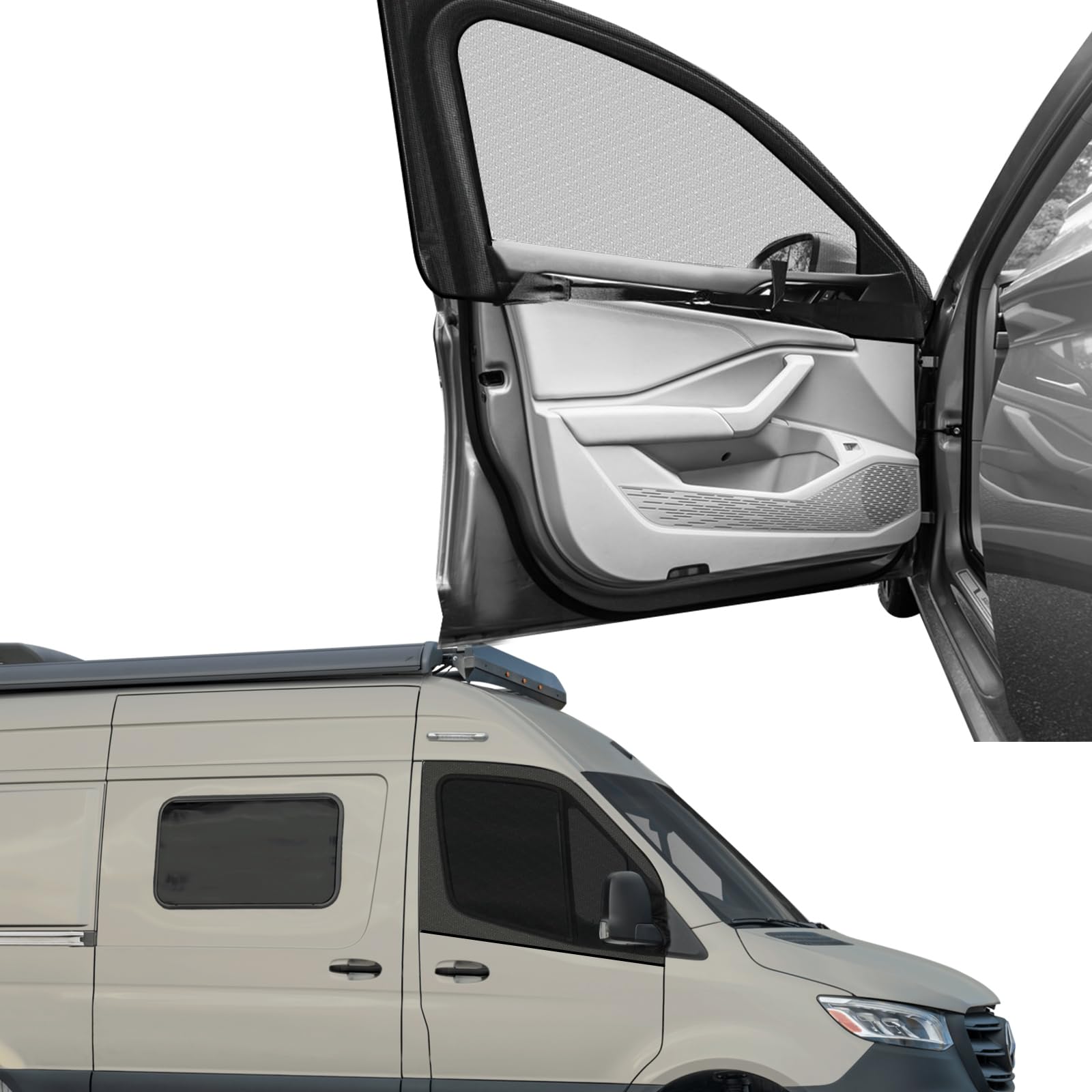 Uniwersalna magnetyczna moskitiera na drzwi wejściowe, magnetyczna moskitiera do okien samochodu T4/T5/T6/T7, Transit, Tourneo, Sprinter