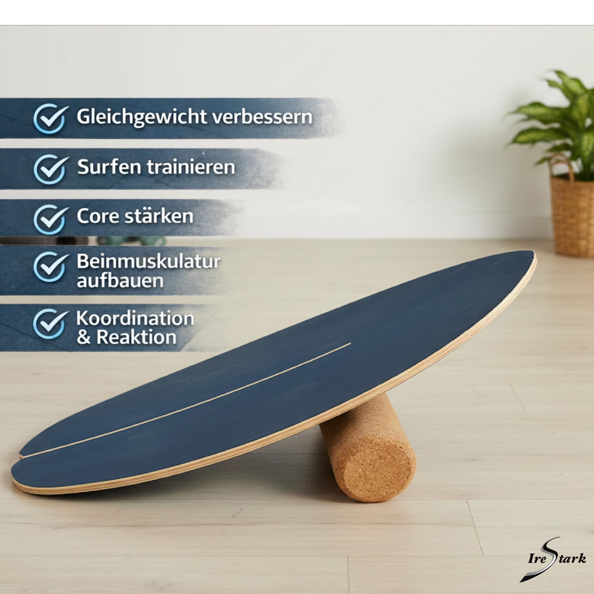 Balance Board, Gleichgewichtstrainer, Balancetrainer für Kinder und Erwachsene, Surf Balanceboard, Fitness zuhause, Snowboard Traning