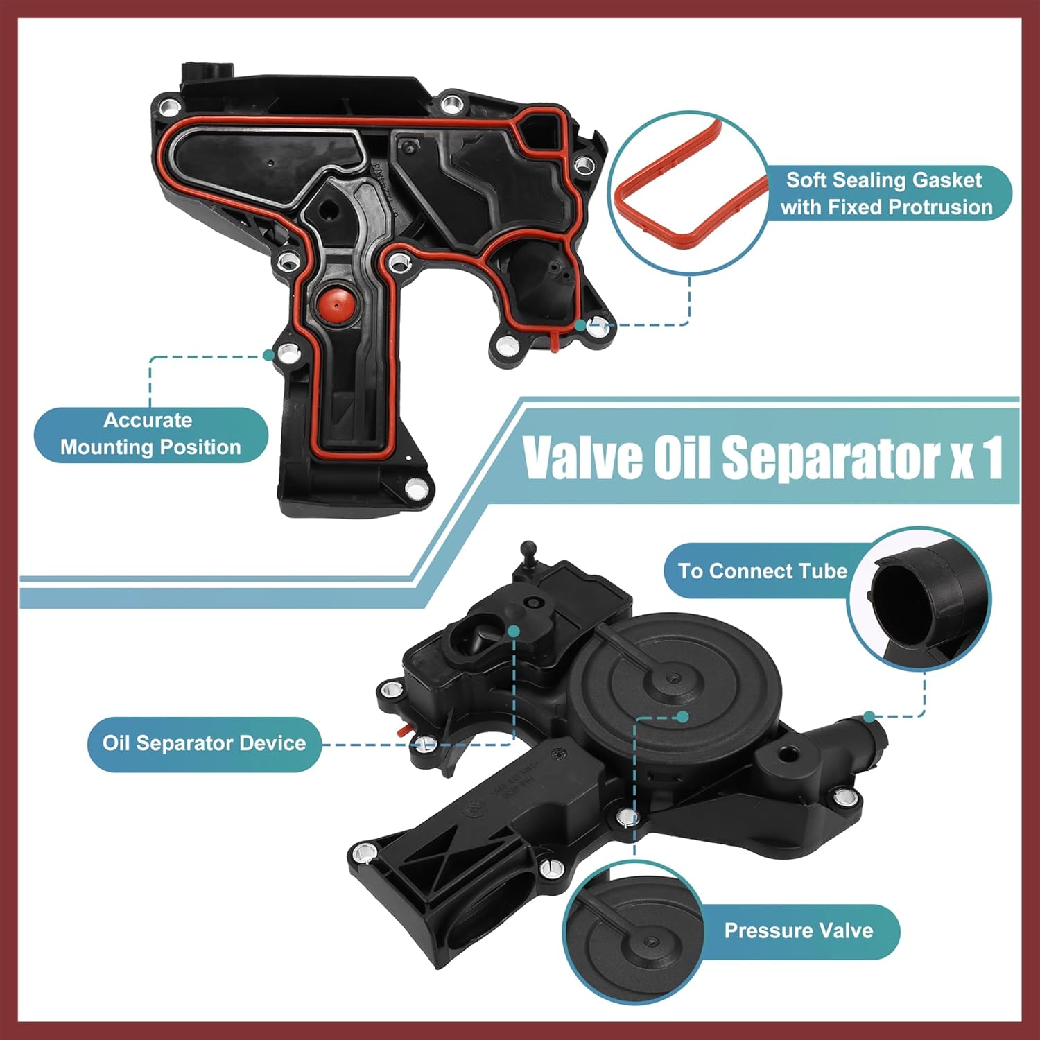 PCV Valve Engine Crankcase Vent Oil Separator Breather Hose Exhaust Pipe Kit 06H103495AH for VW Beetle CC Jetta GTI Passat Tiguan for Audi A3 A4 A5 TT Hard Resistant Replace Parts