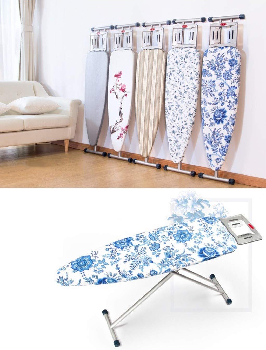Tabla de Planchar de Gran tamaño, con Bandeja Soporte de Planchado Antideslizante Sala de Estar Tienda de Ropa La Mesa de Planchar del Centro Comercial Fácil de almacenar