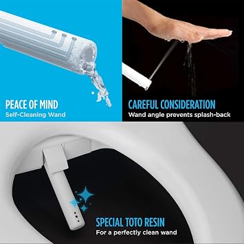 TOTO SW2014#01 A100 WASHLET Electronic Bidet Toilet Seat with SoftClose Lid, Elongated, Cotton White