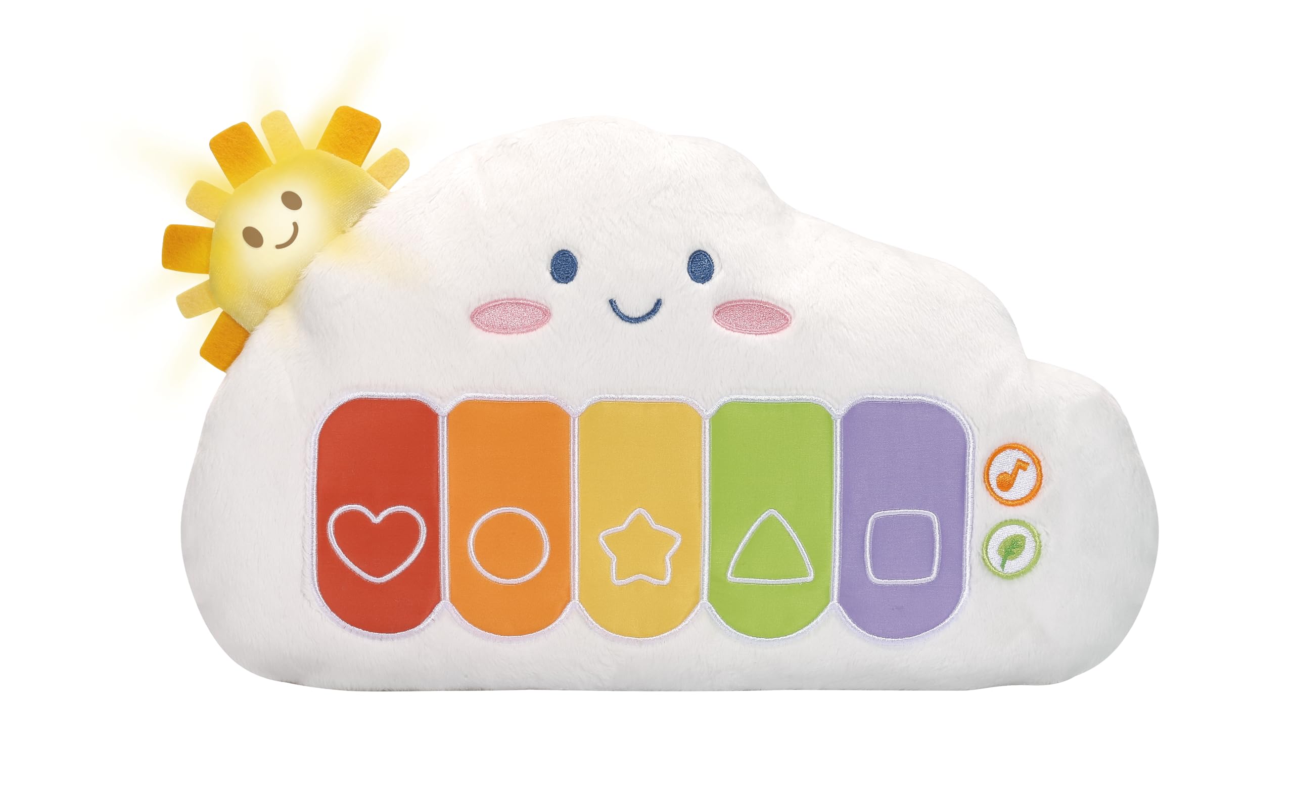VTech Baby Rainbow Cloud Piano, Soothing Baby Toy with Nature Sounds, Songs & Melodies, Light Up & Interactive Toy, Musical Learning, Gift for Babies Aged 9, 12, 18, 24 Months Plus, English Version
