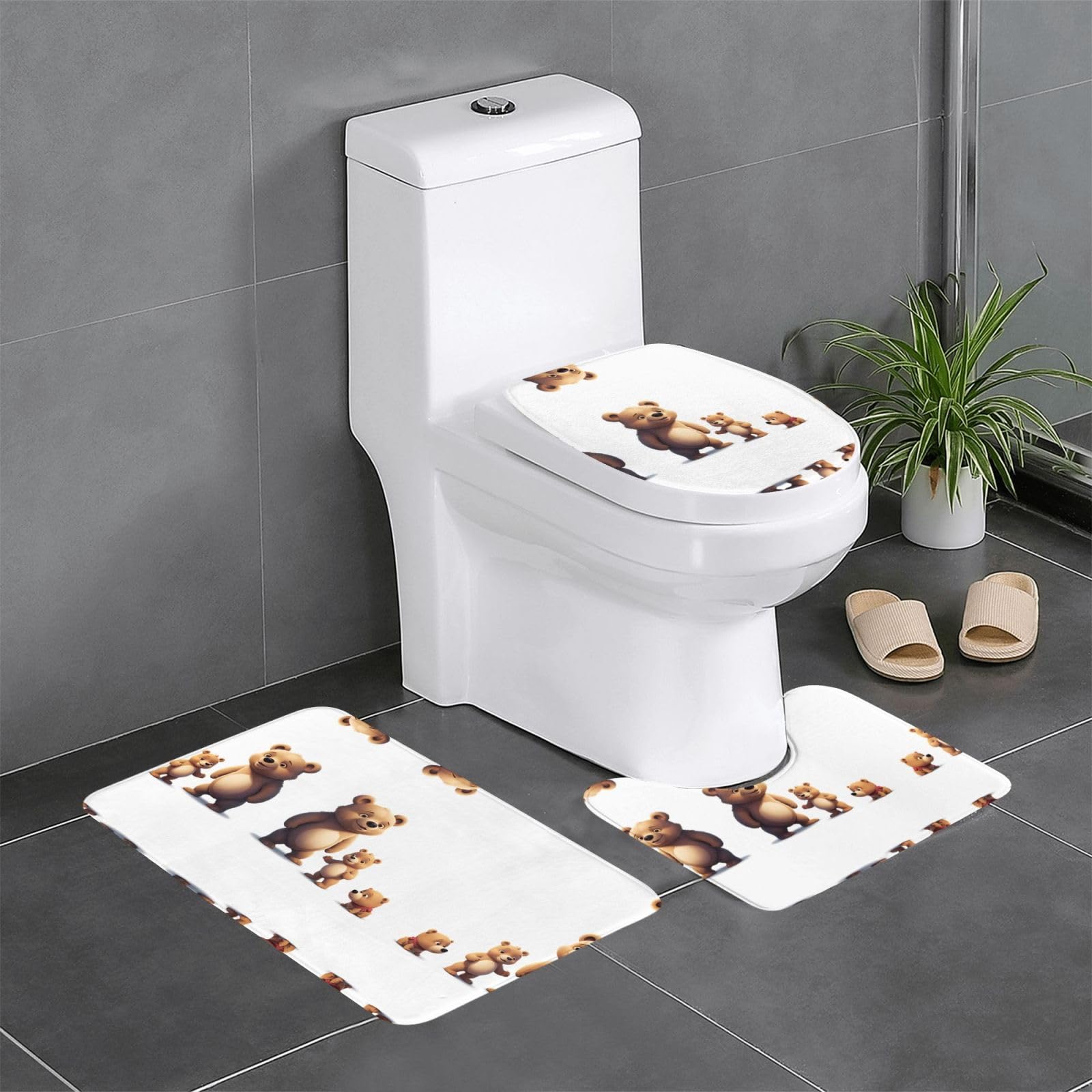 Tapis de sol de salle de bain antidérapants WHJSSF 61 x 40,6 cm