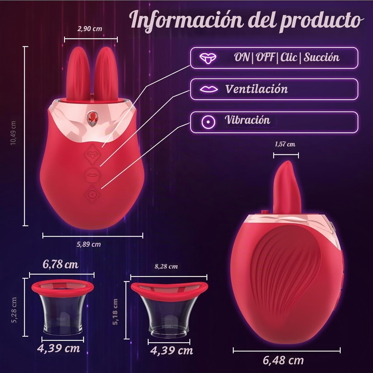 Vibrador De Succión De Clítoris Al Vacío con 4 Modos De Vibración De Succión Y Lamiendo, Masajeador De Pezones, Estimulador De Punto G para Mujeres, Parejas, Juguetes Sexuales,C