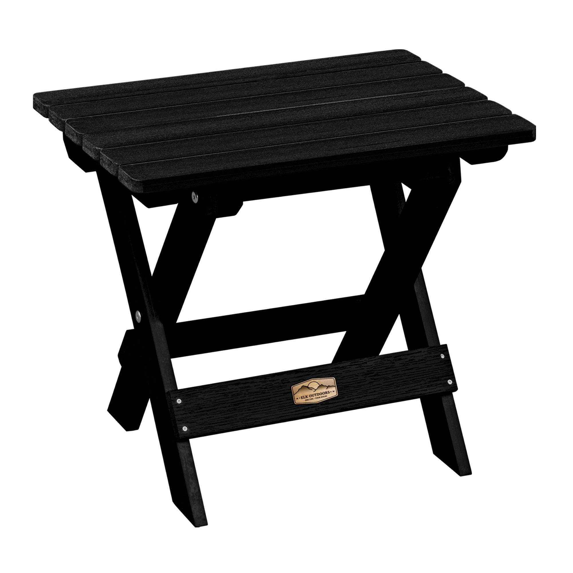 Elk Outdoors EO-TBS1-ABY The Essential Folding Side Table, Abyss