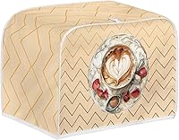 Vista 22 de Dolyues Cubierta para tostadora con estampado de pollo, 4 rebanadas, cubiertas para electrodomésticos pequeños de cocina, protección contra el polvo