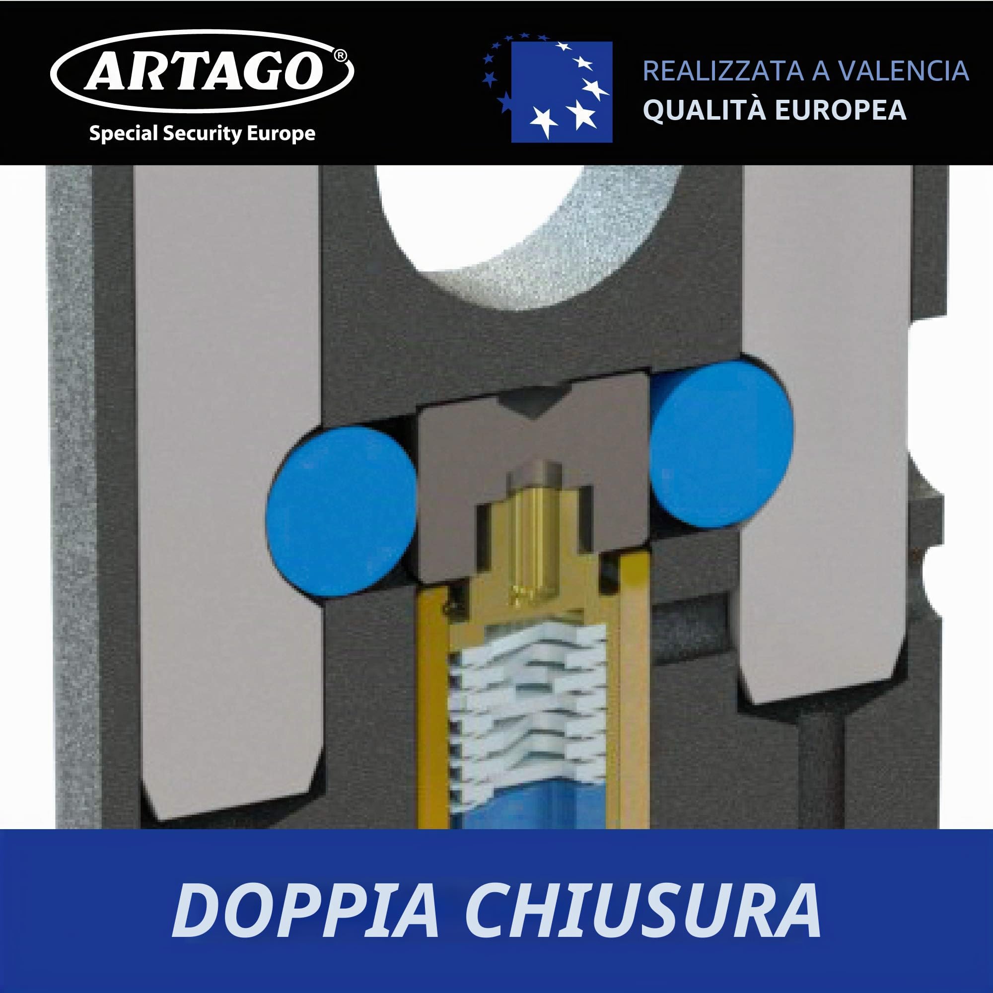 ARTAGO 69T120 Lucchetto Antifurto Moto Catena Massima Sicurezza Bunker, Doppia Funzione, Omologato, Sold Secure Gold e Sra, Nero/Grigio, ø15 120cm