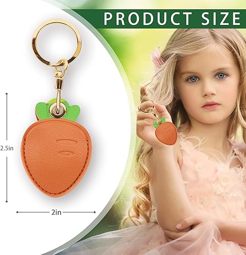 Miniatura 173 de Funda de cuero compatible con Apple AirTag, rastreador de llavero GPS Airtag con llavero, cubierta protectora antiarañazos para AirTag