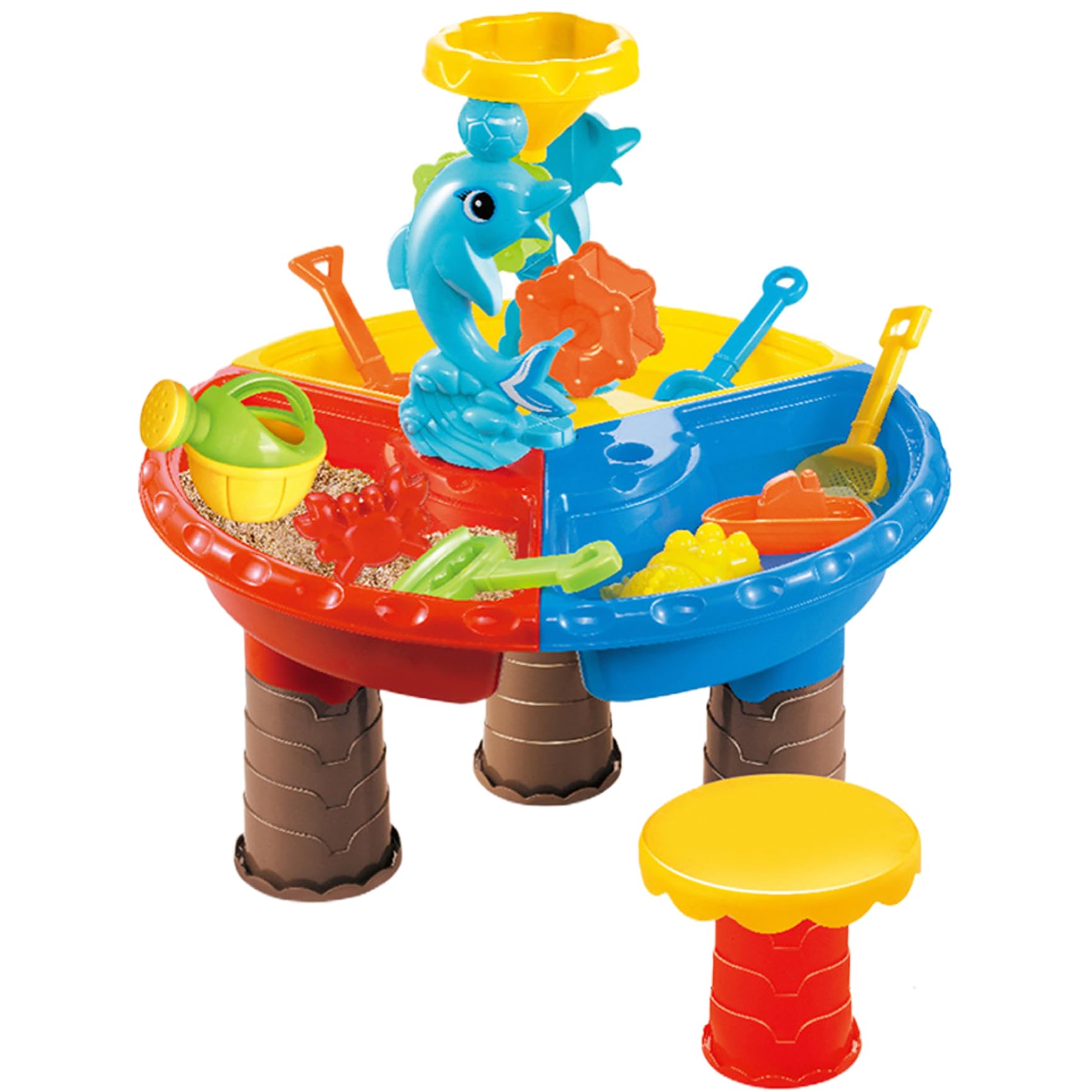 Table à eau sensorielle ABS avec kit de sable extérieur et dauphin interactif - 8