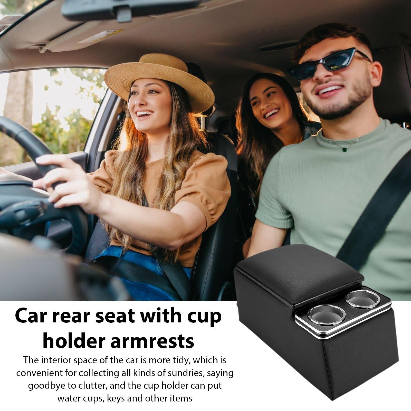 Armadio per auto – Organizer per console posteriore – Scatola di supporto | pieghevole | Ampio scomparto centrale per utility multifunzione per camion SUV sedili posteriori