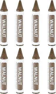 uxcell Furniture Repair Wood Markers, 8 Pcs Walnut Touch Up Filler Sticks, Wood Wax Pen Crayons for Scratches, Wood Floors, Tables, Cabinet, Carpenters, Cover Ups