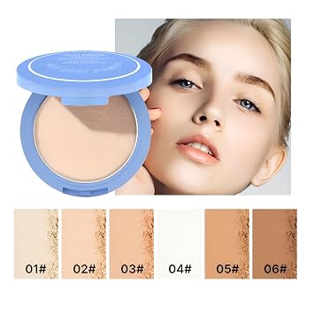 Oil Control Face Pressed Powder, Matte Smooth Flawless Setting Powder, Waterproof Long Lasting Finishing Powder with Mirror, Foundation for Shine Control Makeup (#05-SINKING INCENSE BROWN)