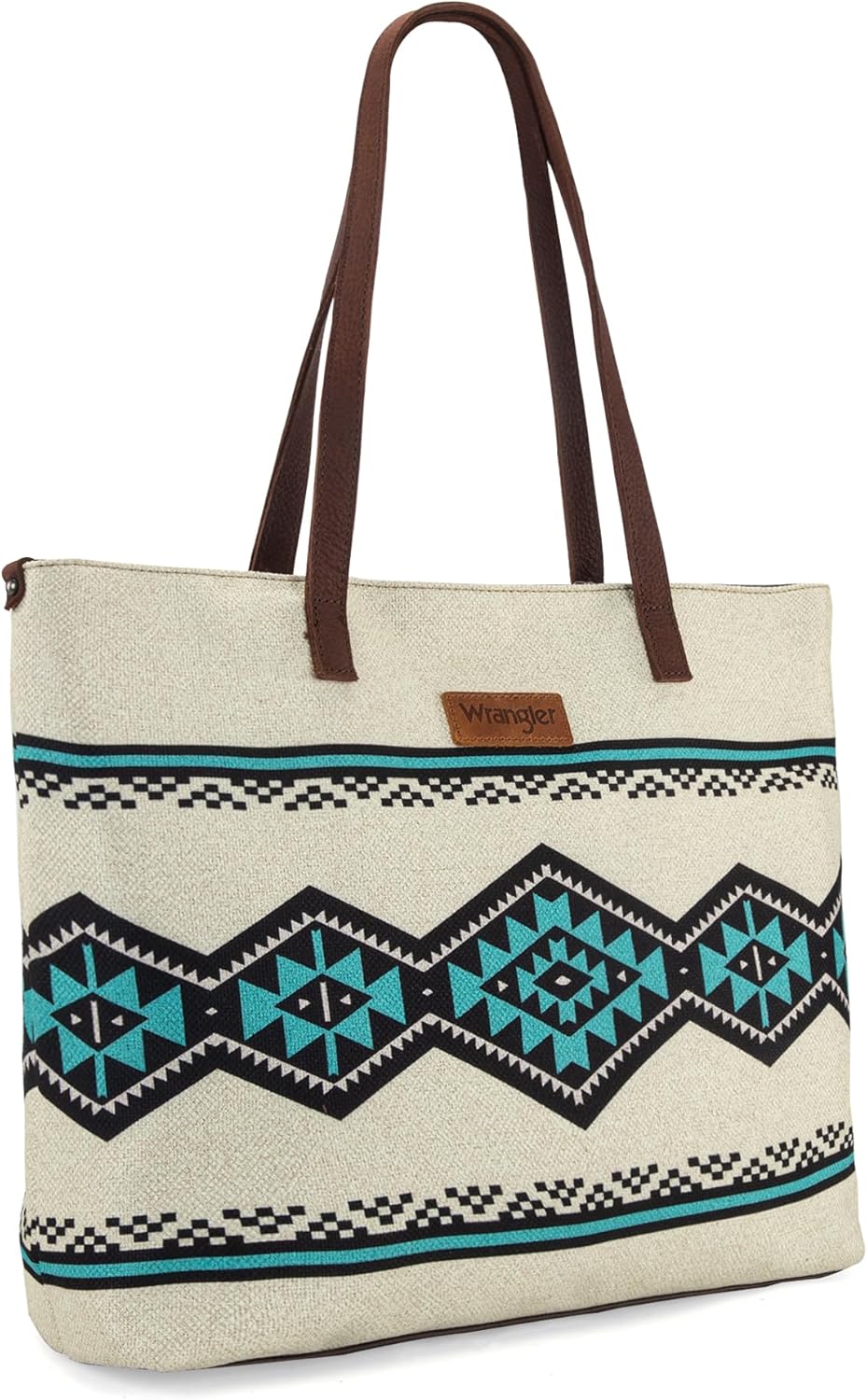 Montana West Wrangler Tote Bag for Women Canvas Shoulder Handbag Aztec Purse - Image 6