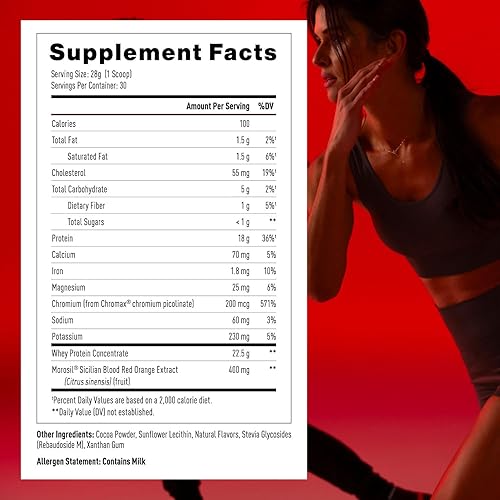 Miniatura 3 de Mdrive Lean for Men, proteína en polvo para apoyar y preservar la masa muscular magra, extracto de naranja sanguina Morosil siciliana, Chromax,
